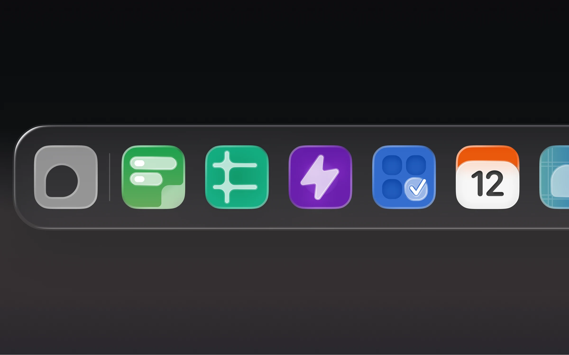 Default — app icon dock detail