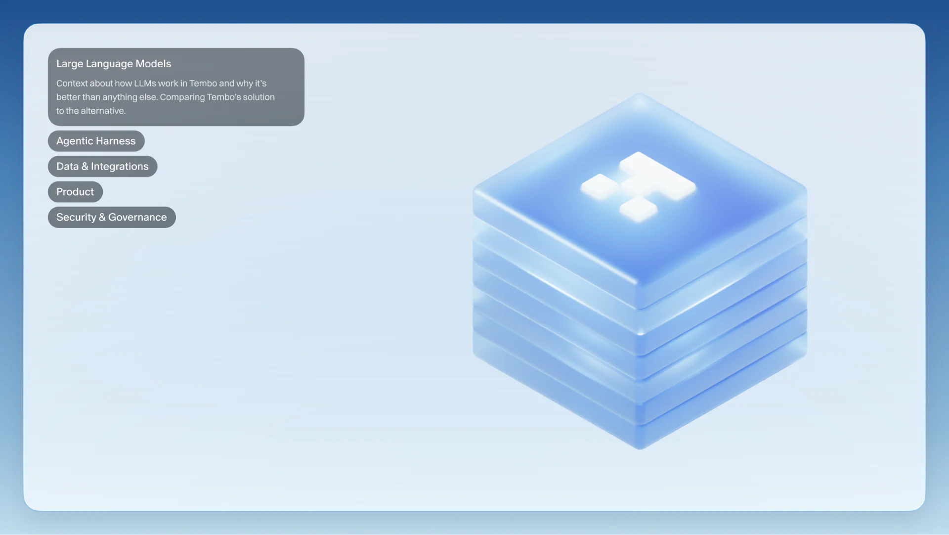 Tembo — the 3D stack that anchors the brand